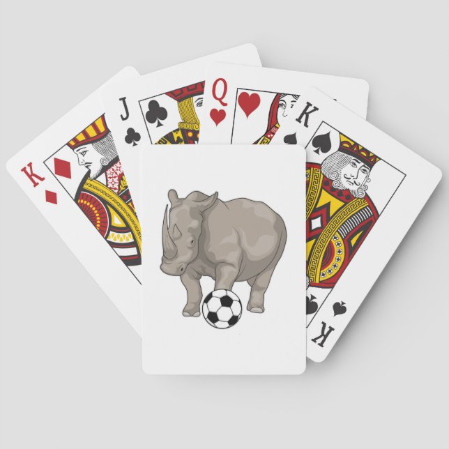 Rhino Soccer-spelare Casinokort (Baksidan)