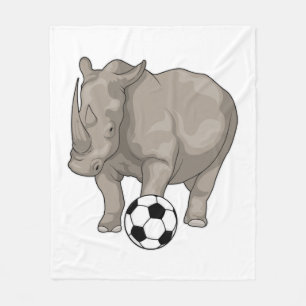 Rhino Soccer-spelare Fleecefilt