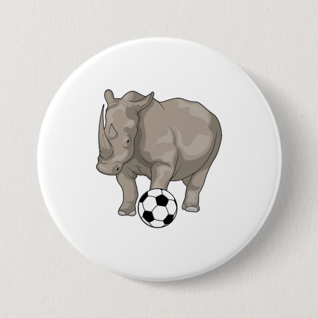 Rhino Soccer-spelare Knapp (Framsida)