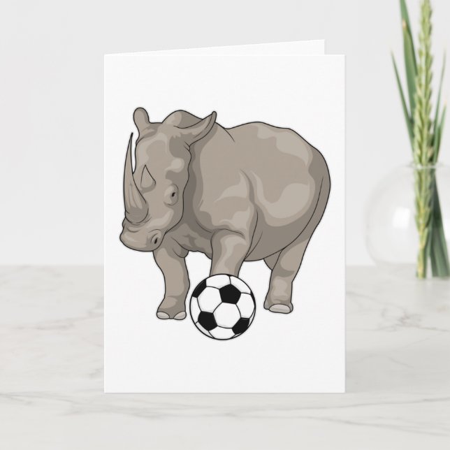 Rhino Soccer-spelare Kort (Framsida)