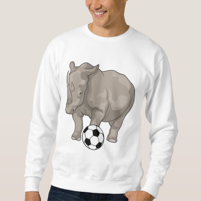 Rhino Soccer-spelare Lång Ärmad Tröja (Framsida)