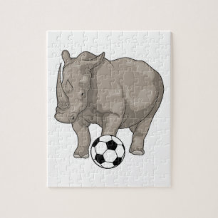 Rhino Soccer-spelare Pussel
