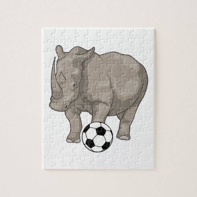 Rhino Soccer-spelare Pussel (Vertikal)