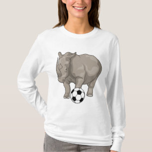Rhino Soccer-spelare T Shirt