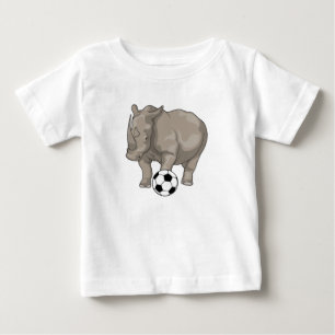 Rhino Soccer-spelare T Shirt