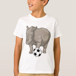 Rhino Soccer-spelare T Shirt