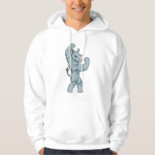 Rhino som BodyBuilder extrem Hoodie