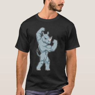 Rhino som BodyBuilder extrem T Shirt