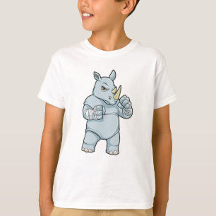 Rhino som Boxer vid Boxing T Shirt