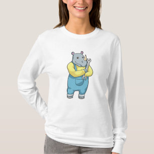 Rhino som Mechanic med Wrench T Shirt