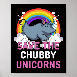 Rhino Spara Knubbiget Unicorns Magic Rainbow Poster