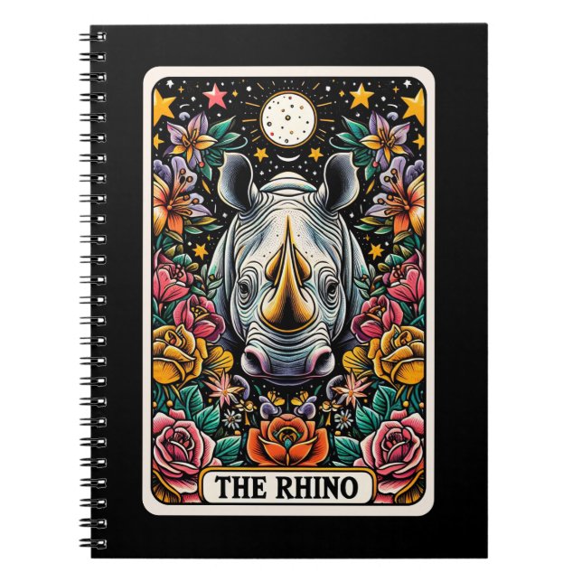 Rhino Spirit Tarot Card - bärbar dator Anteckningsbok (Framsidan)