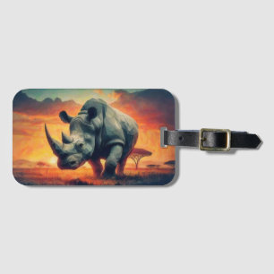Rhino Sunset Safari Bagagebricka