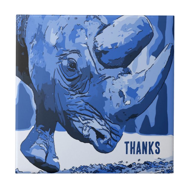 Rhino Tile, holländska titta, Personalize Kakelplatta (Framsidan)