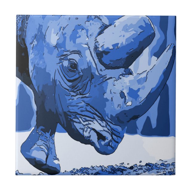 Rhino Tile, holländska titta, Personalize Kakelplatta (Framsidan)
