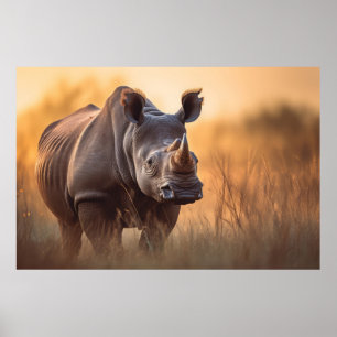 Rhino till naturen poster