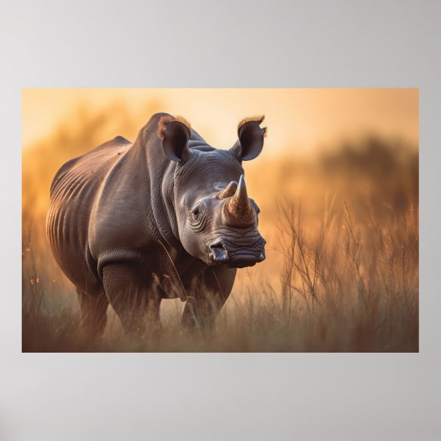 Rhino till naturen poster (Framsidan)