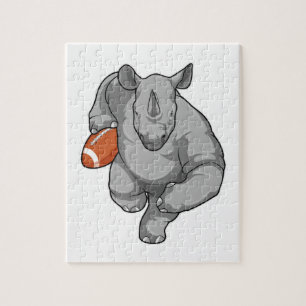 Rhino vid fotbollsportar pussel