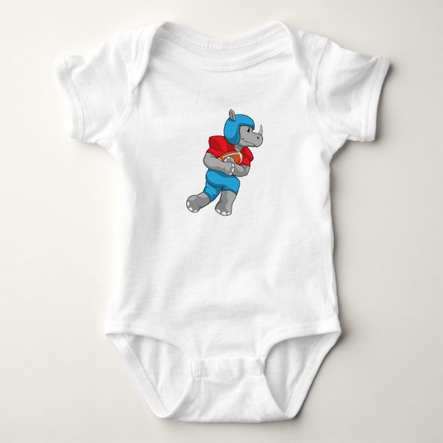 Rhino vid fotbollsportar t shirt (Framsida)