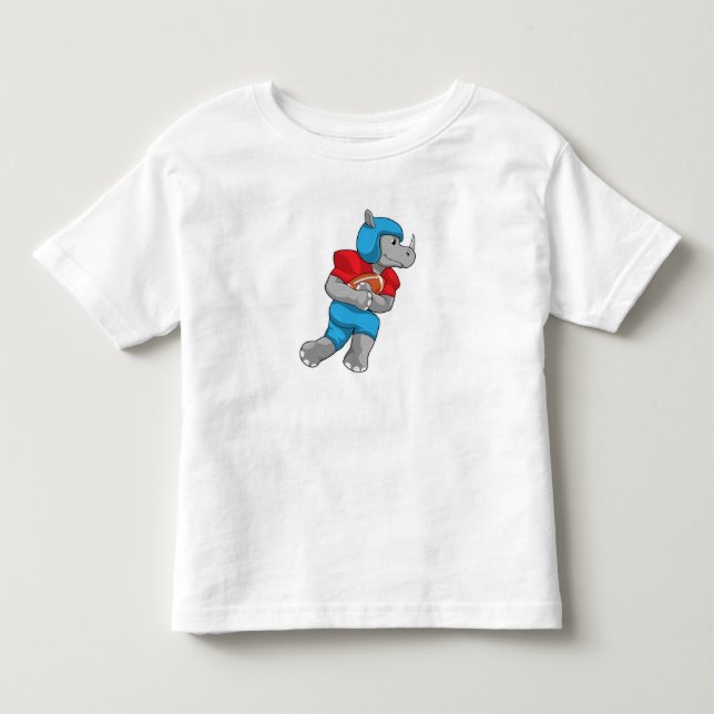 Rhino vid fotbollsportar t shirt (Framsida)