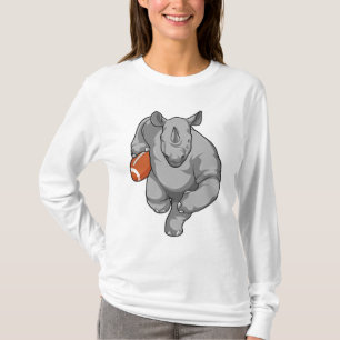 Rhino vid fotbollsportar t shirt