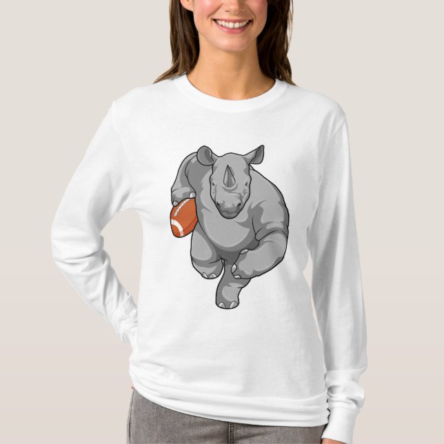 Rhino vid fotbollsportar t shirt (Framsida)