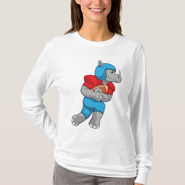 Rhino vid fotbollsportar t shirt (Framsida)