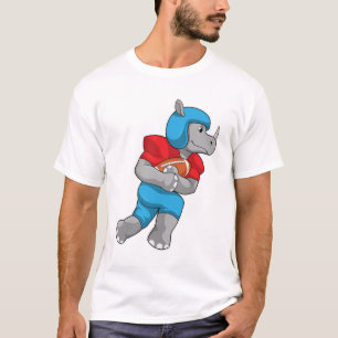 Rhino vid fotbollsportar t shirt