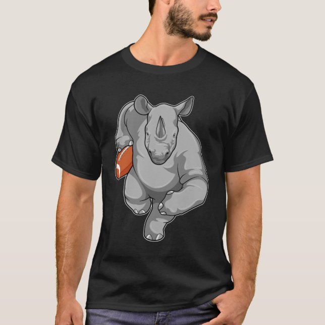 Rhino vid fotbollsportar t shirt (Framsida)