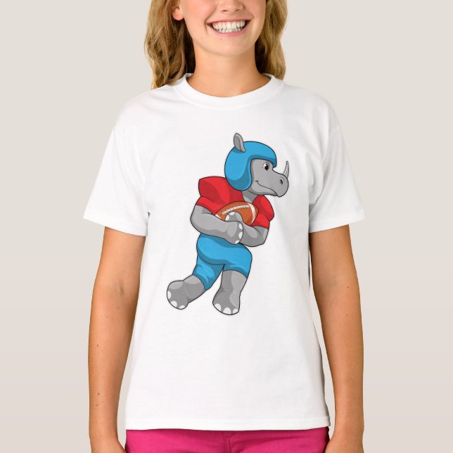 Rhino vid fotbollsportar t shirt (Framsida)