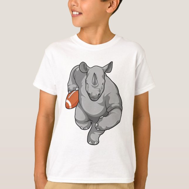 Rhino vid fotbollsportar t shirt (Framsida)