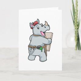 Rhino vid målning med Färg Kort