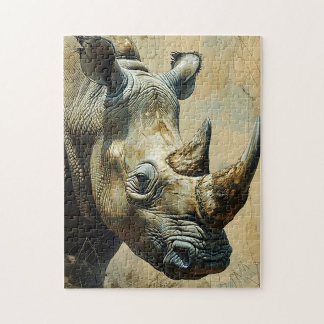 Rhino Vintage Pussel (Vertikal)
