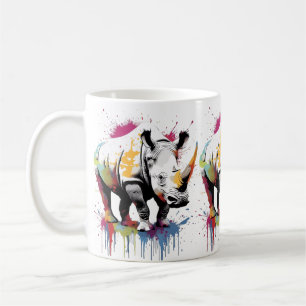 Rhino Wildlife & Nature Vatten Färg Set Kaffemugg