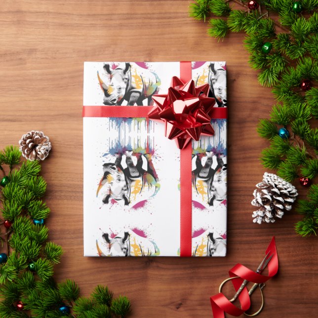 Rhino Wildlife & Nature Vatten Färg Set Presentpapper (Julgåva)