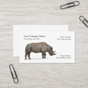 Rhino Zoolog Affärskort Visitkort