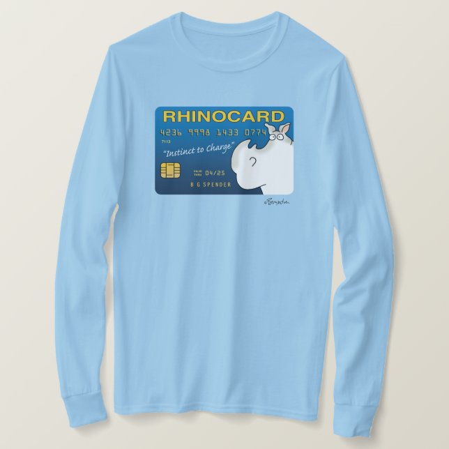 RHINOCARD: INSTINCT TO CHARGE AV Sandra Boynton T Shirt (Design framsida)