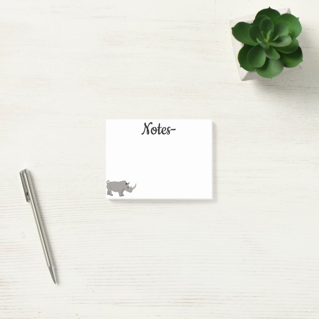 Rhinoceros Afrika Animal Post-it Block (Kontor)