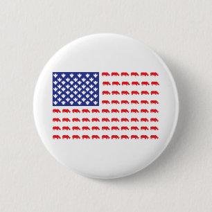 Rhinoceros American Flagga Knapp