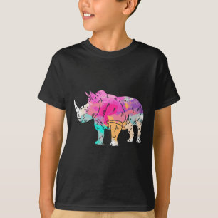 Rhinoceros Art Cute Artistic Rhino Zoo Safari Gift T Shirt