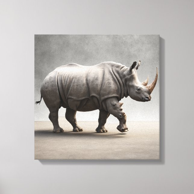 Rhinoceros Canvastryck (Framsida)
