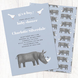 Rhinoceros Det är en pojkvän-babystötare Inbjudningar