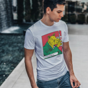 Rhinoceros Drink Animal Tecknad T Shirt