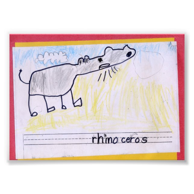 Rhinoceros Fototryck (Framsidan)