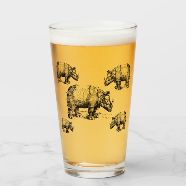 Rhinoceros         glaskopp (Framsida fylld)