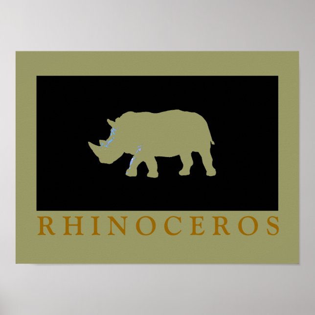 Rhinoceros har tryckt décor-idé poster (Framsidan)
