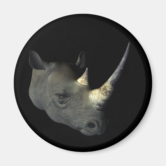 Rhinoceros Head Magnet (Framsidan)