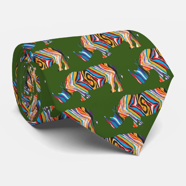 Rhinoceros i en Psychedelic Print Slips (Rullad)