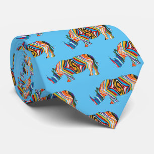 Rhinoceros i Psychedelic Mönster Slips