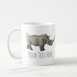 Rhinoceros Illustration Rhino Anpassningsbar Messa Kaffemugg